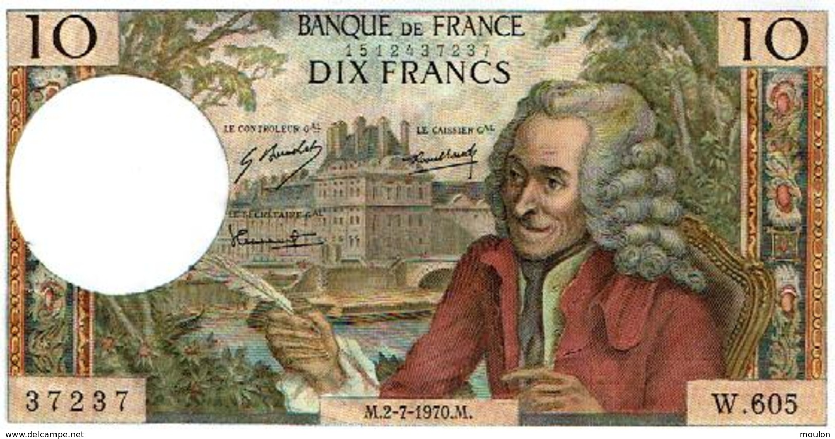 10 FRANCS-VOLTAIRE-2.7.70 SPL- Alph W.605 (1epinglage) - 10 F 1963-1973 ''Voltaire''