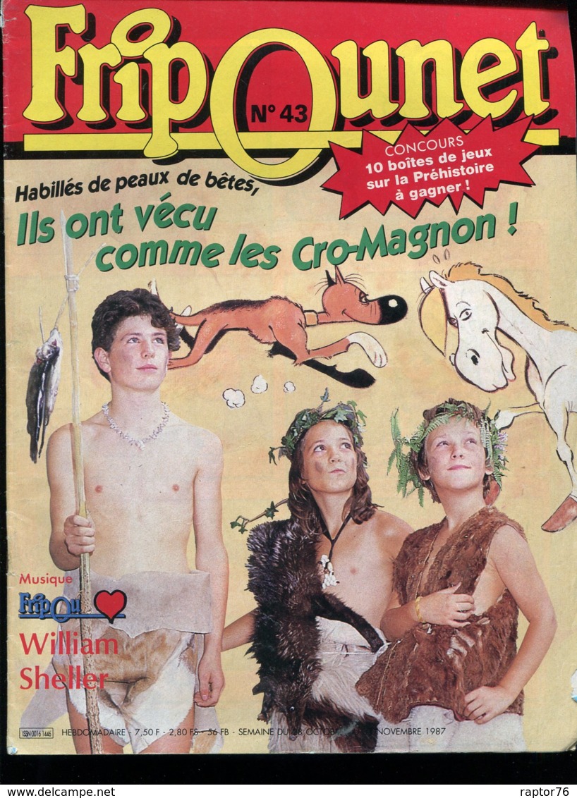 FRIPOUNET 28 Octobre Au 3 Novembre 1987 N° 43  ( Manque Pages 15-16-17-18 ) - Fripounet