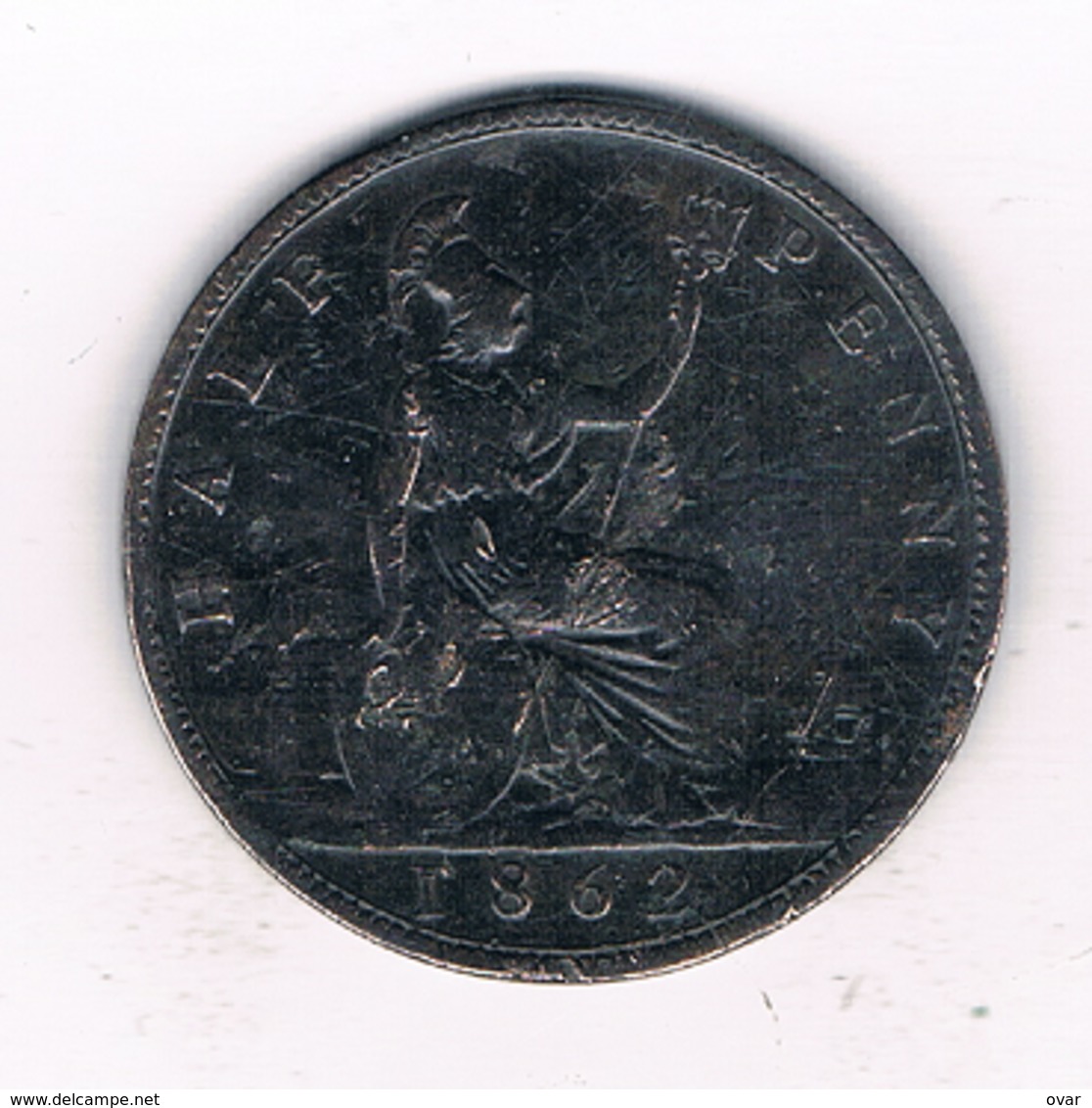 HALF PENNY 1862  GROOT  BRITANNIE /18/ - C. 1/2 Penny