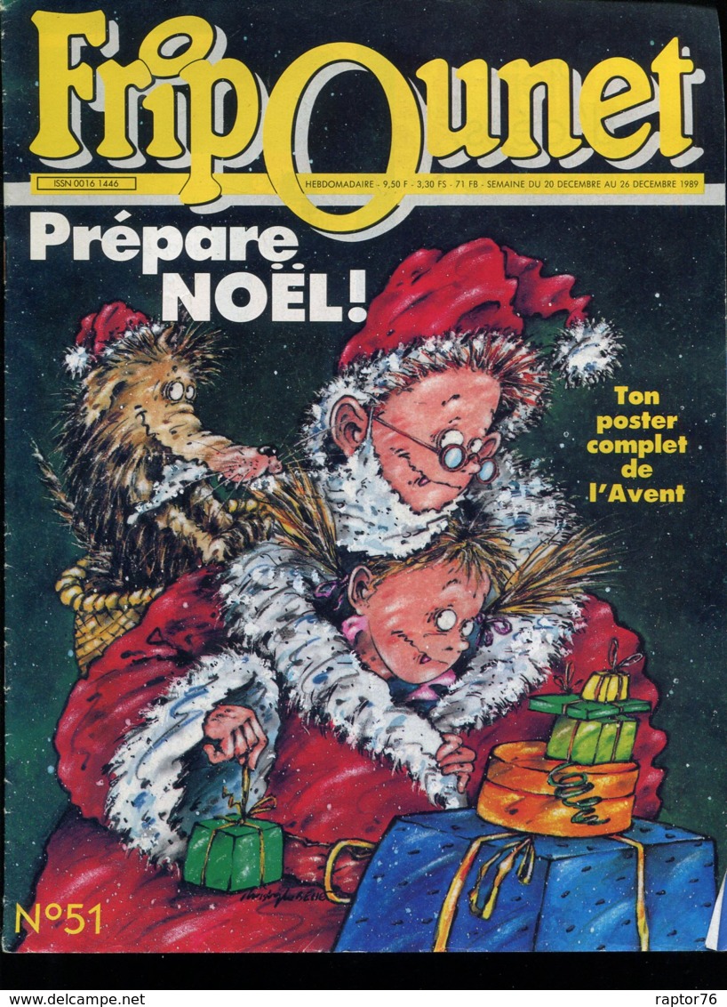FRIPOUNET  20 Au 26 Décembre 1989 N° 51  ( Complet Avec Poster ) - Fripounet