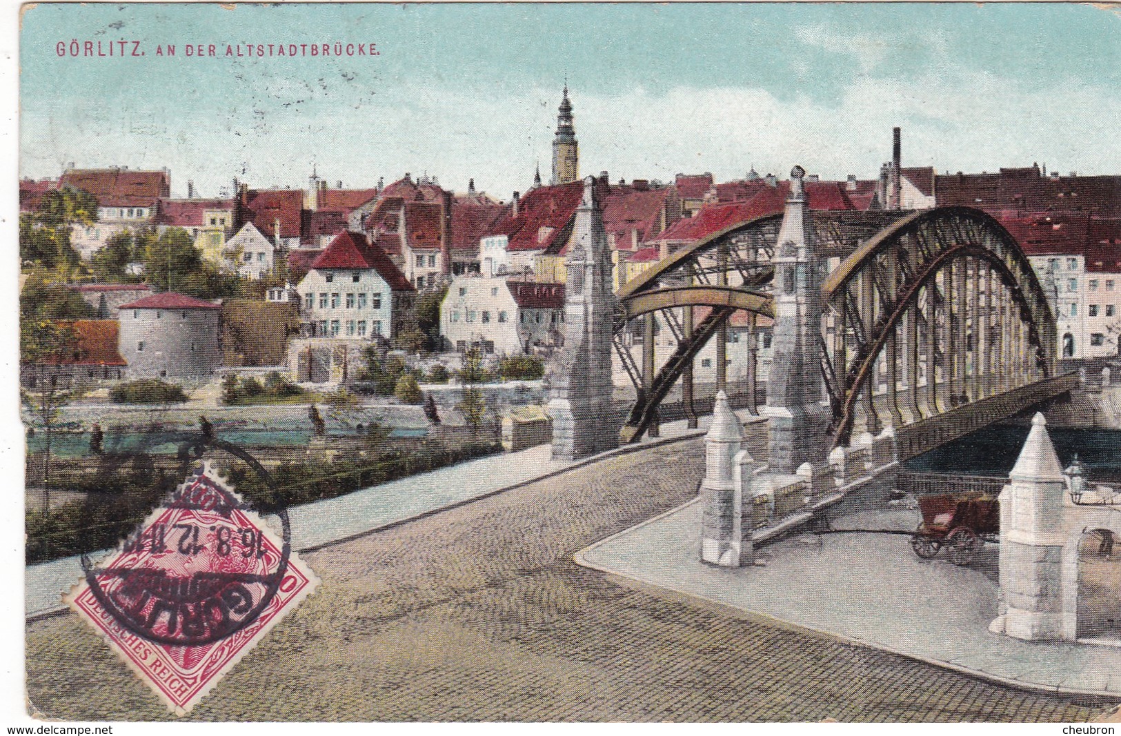 ALLEMAGNE. GORLITZ ( ENVOYÉ DE).. RARETÉ. GÖRLITZ AN DER ALTSTADTBRUCKE. ANNEE 1912 +TEXTE - Goerlitz