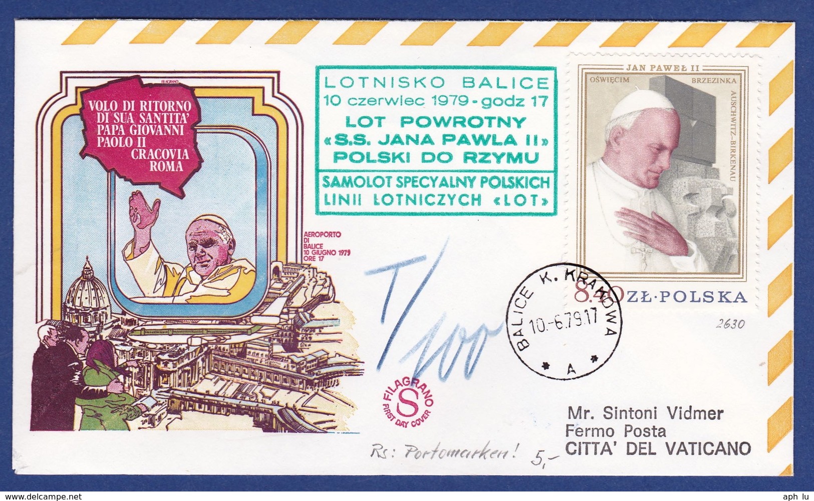 Brief Mit Vatikanischen Portomarken (br8263) - Impuestos