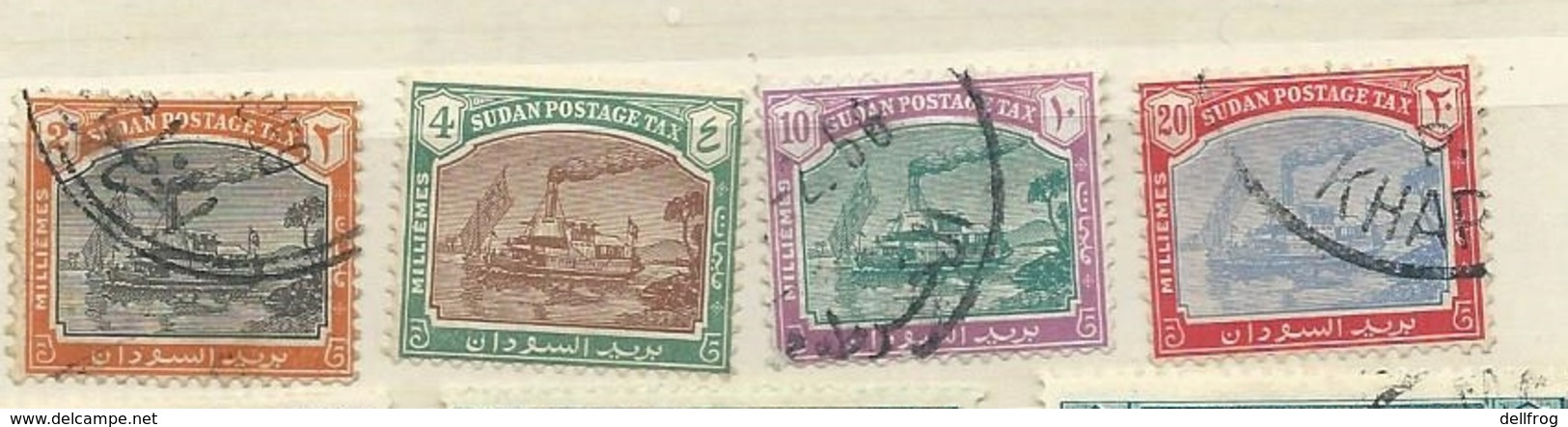 Sudan 1901-36 Sg D5-8 Set Used - Sudan (...-1951)