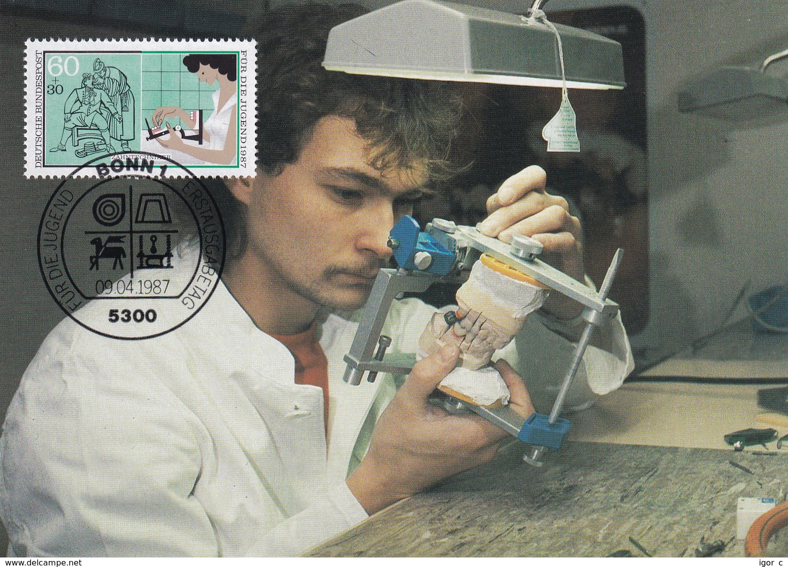 Germany Maximum Card 1987: Crafts; Handswerkberufe; Zahntechnicker; Dental Technicians - Sonstige & Ohne Zuordnung