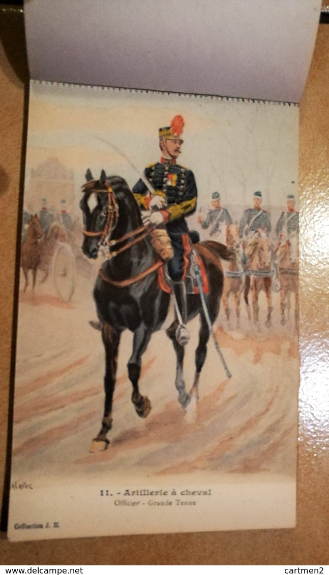 CARNET 10 CPA UNIFORME DE L'ARMEE LALAUZE ARTILERIE CAVALIER CUIRASSIER MEDECIN-MAJOR HUSSARD INFANTERIE COLONIALE - Uniformi