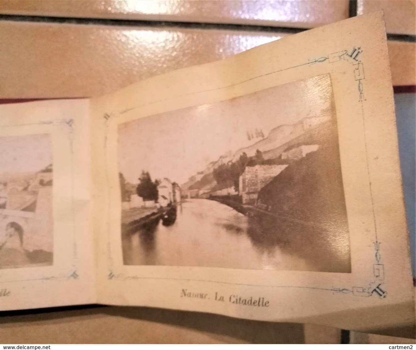 CARNET DE 12 PHOTOGRAPHIES XIXeme : NAMUR CITADELLE KURSAAL AREMBERG FLOREFFE PHOTO ALBUMINE BELGIQUE 1890 - Namur