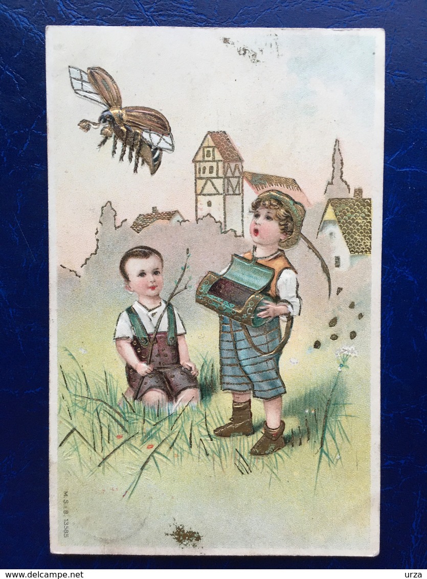 Cpa--gaufrée-"Enfants Tyroliens-Libération D'une Abeille"--(my Ref 307)-1906 - 1900-1949