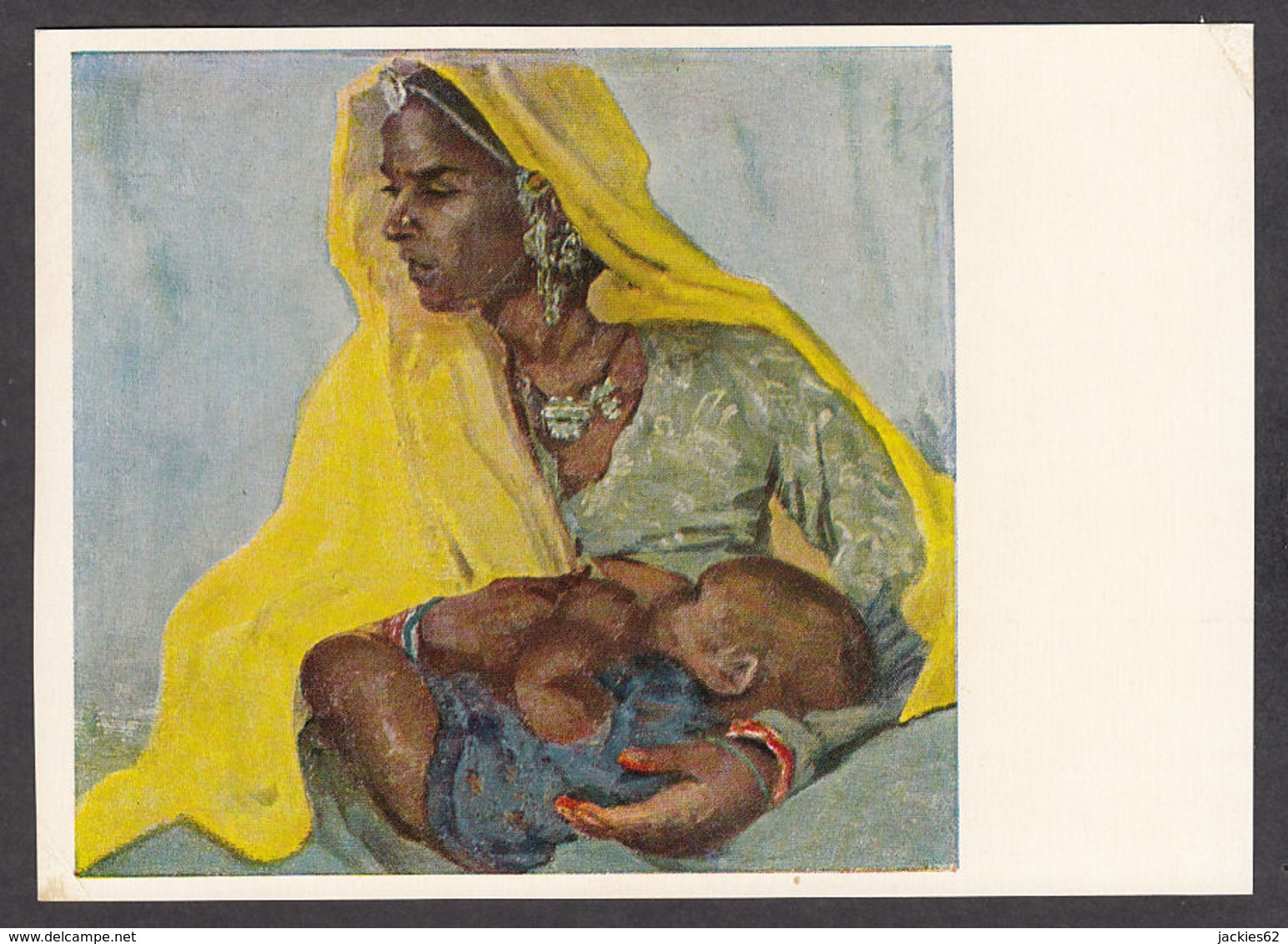 PA100/ M.H.-O. ABDULLAJEW, *Stillense Mutter - Nursing Mother - Mère Nourrissant Son Enfant - Pittura & Quadri