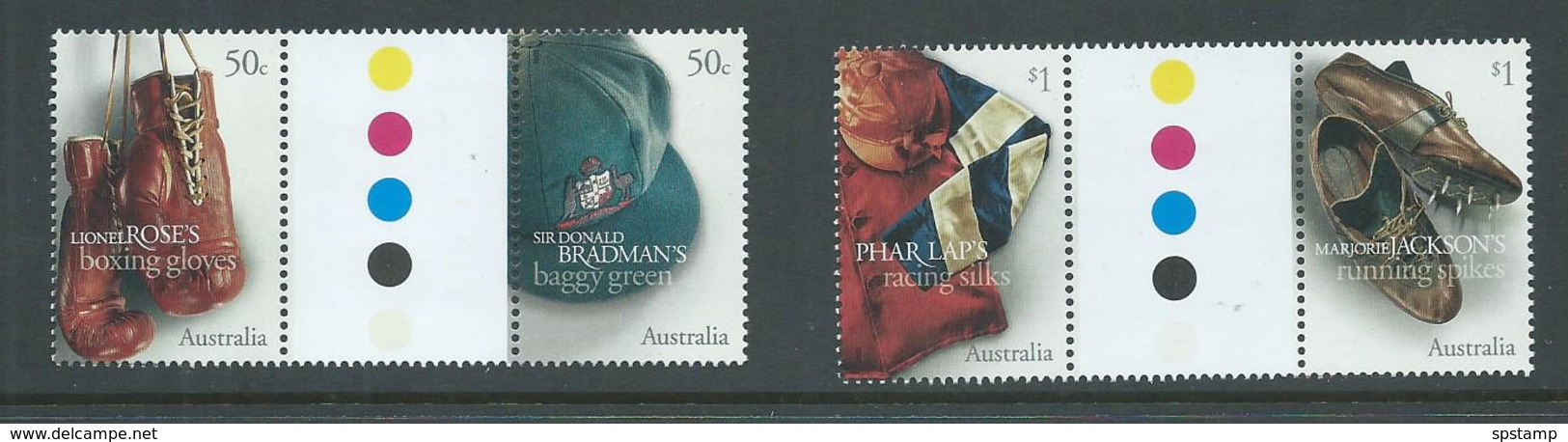 Australia 2005 Sporting Treasures Set Of 2 Gutter Pairs MNH - Mint Stamps