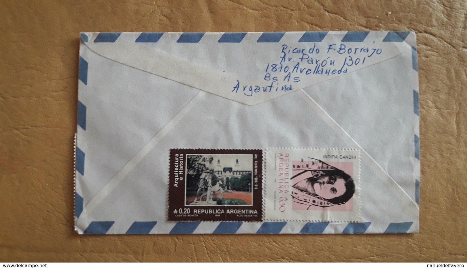 Enveloppe Argentine Avec Timbres D'architecture - Cartas & Documentos