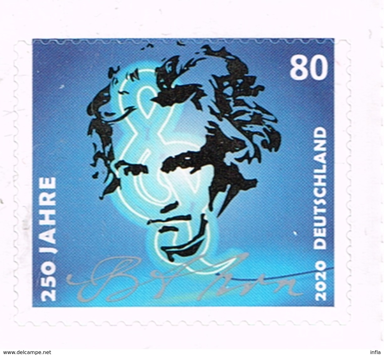 Bund 2020, Michel # 3520 ** 250. Geburtstag Von Beethoven, Selbstklebend - Unused Stamps