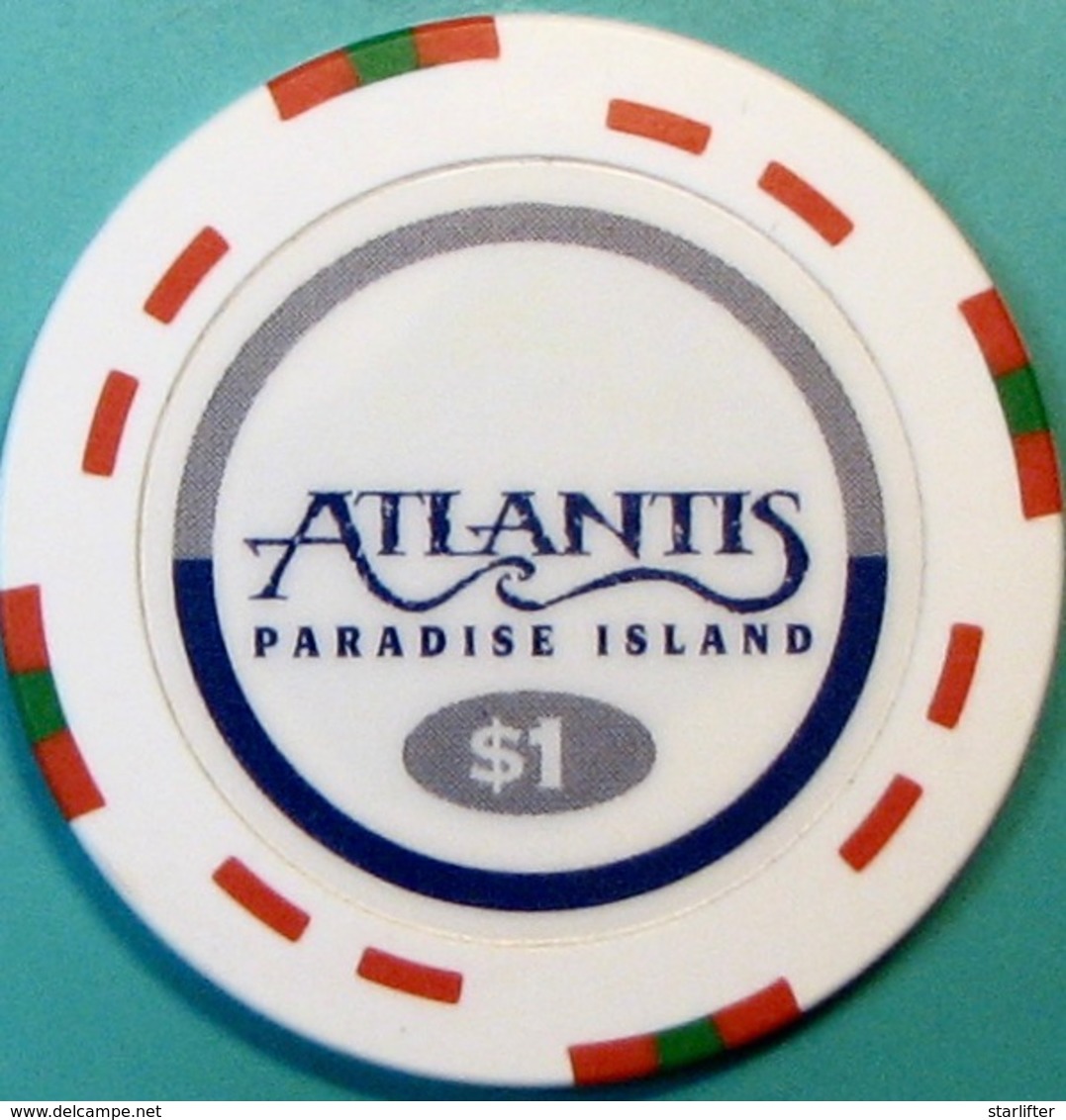 $1 Casino Chip. Atlantis, Paradise Island, Bahamas. S46. - Casino