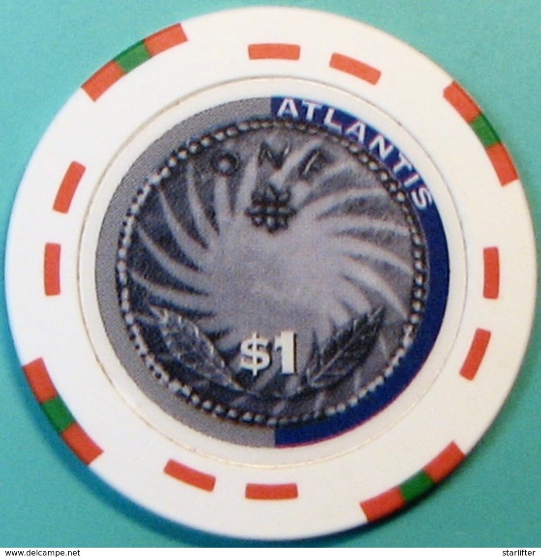 $1 Casino Chip. Atlantis, Paradise Island, Bahamas. S46. - Casino