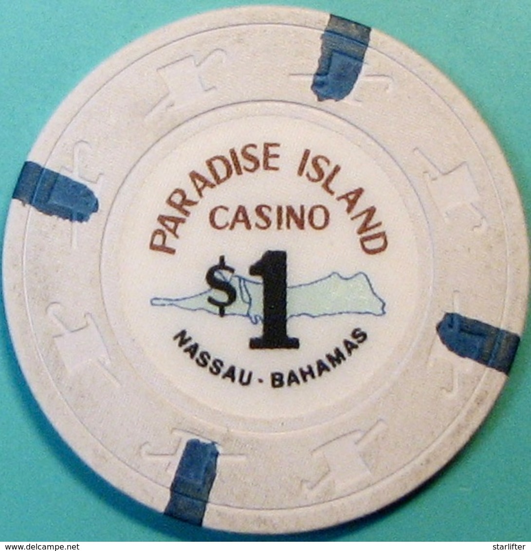 $1 Casino Chip. Paradise Island, Nassau, Bahamas. S46. - Casino