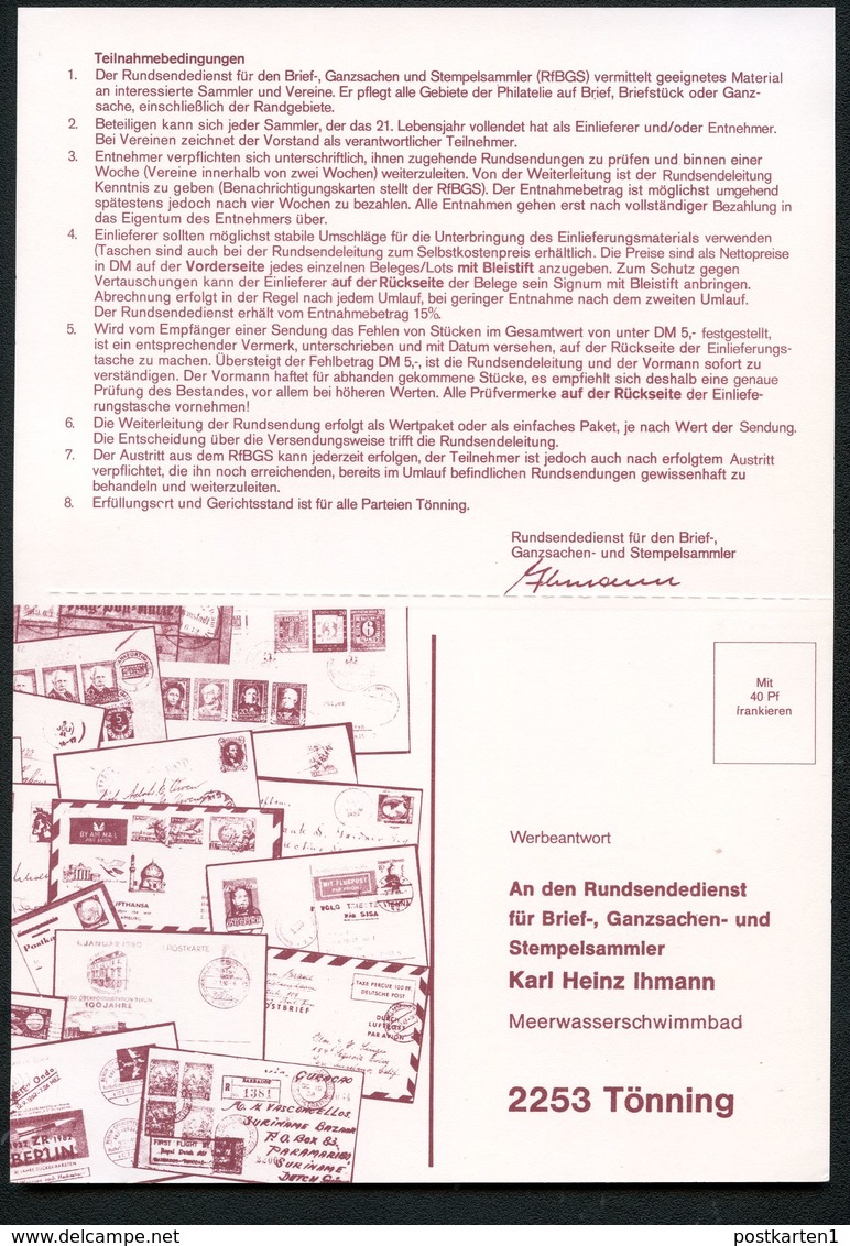 Bund PP94 B2/001 Privat-Postkarte Mit Antwort RUNDSENDEDIENST 1975  NGK 10,00 € - Cartes Postales Privées - Neuves