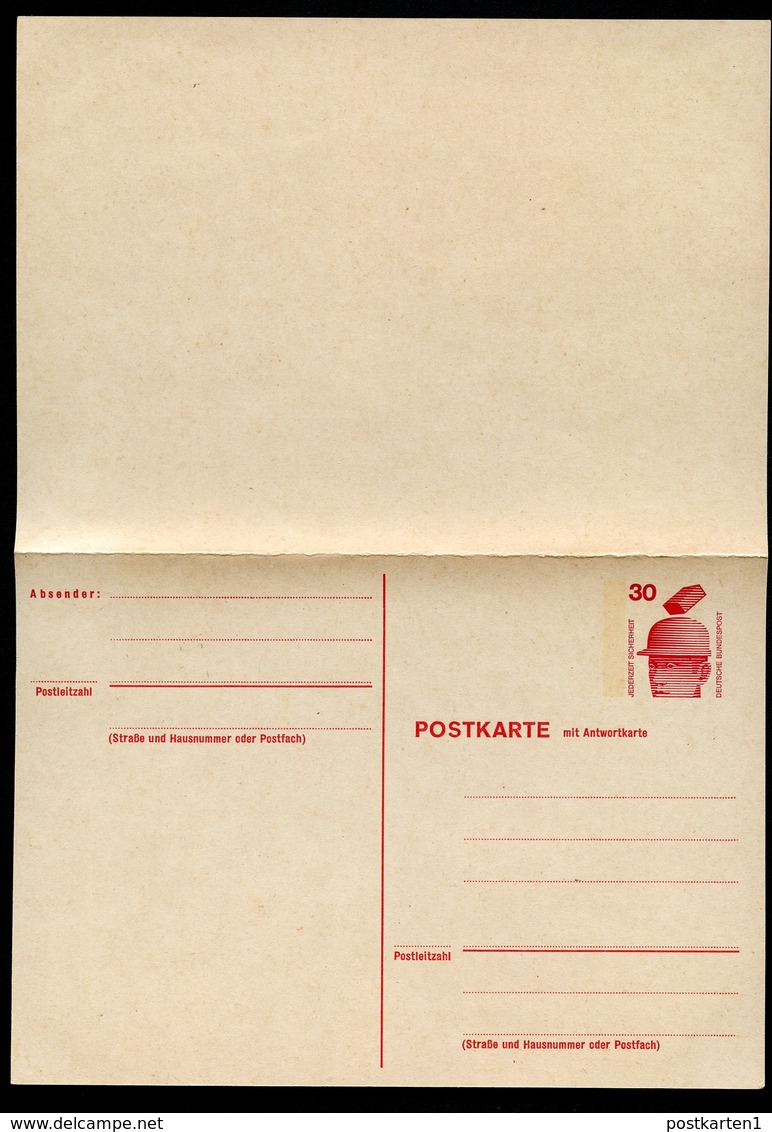 Bund PP95 A2/001 Privat-Postkarte Mit Antwort 1973  NGK 10,00 € - Cartes Postales Privées - Neuves