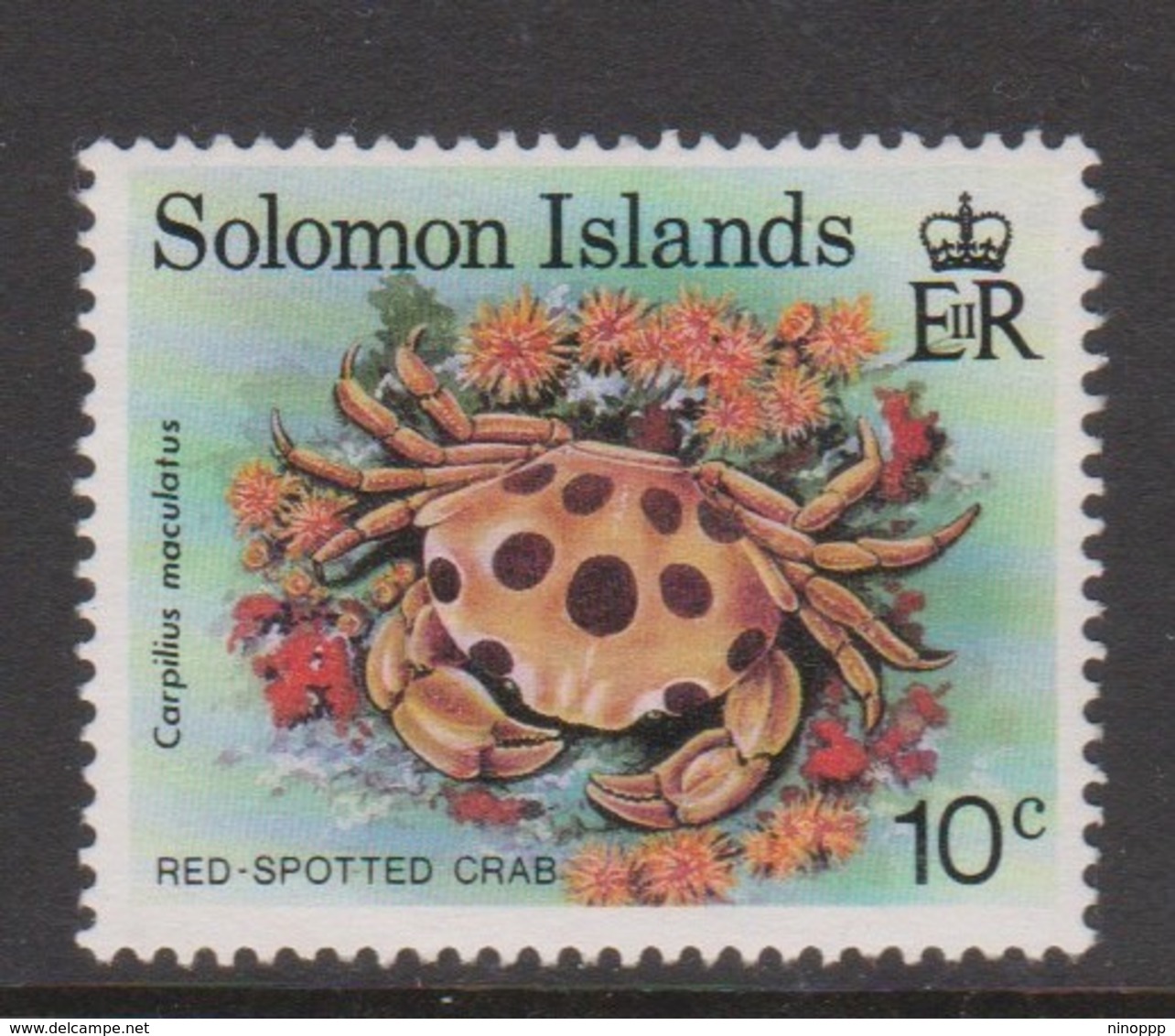 Solomon Islands S 734 1993 Crabs,10c Red Spotted, Used - Marine Life