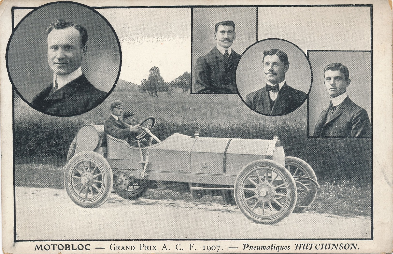 J15 - AUTOMOBILE - MOTOBLOC - Grand Prix ACF 1907 - Pneumatiques Hutchinson - Passenger Cars