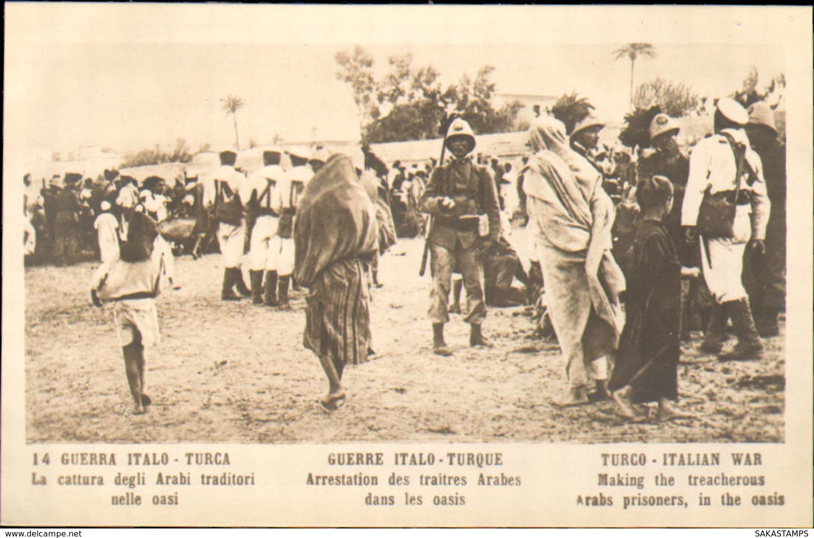 1911/12-"Guerra Italo-Turca,La Cattura Degli Arabi Traditori Nelle Oasi"assolutamente Perfetta - Guerres - Autres