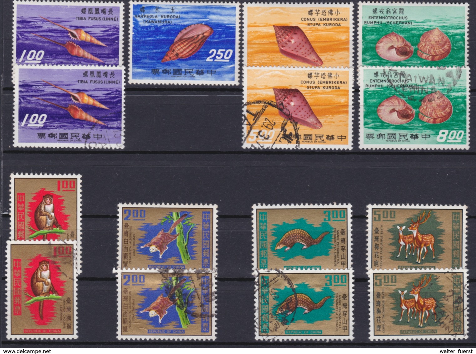 TAIWAN 1971, "Taiwan Shells + Animals", 2 Series Mnh + 2 Series Cancelled - Lots & Serien