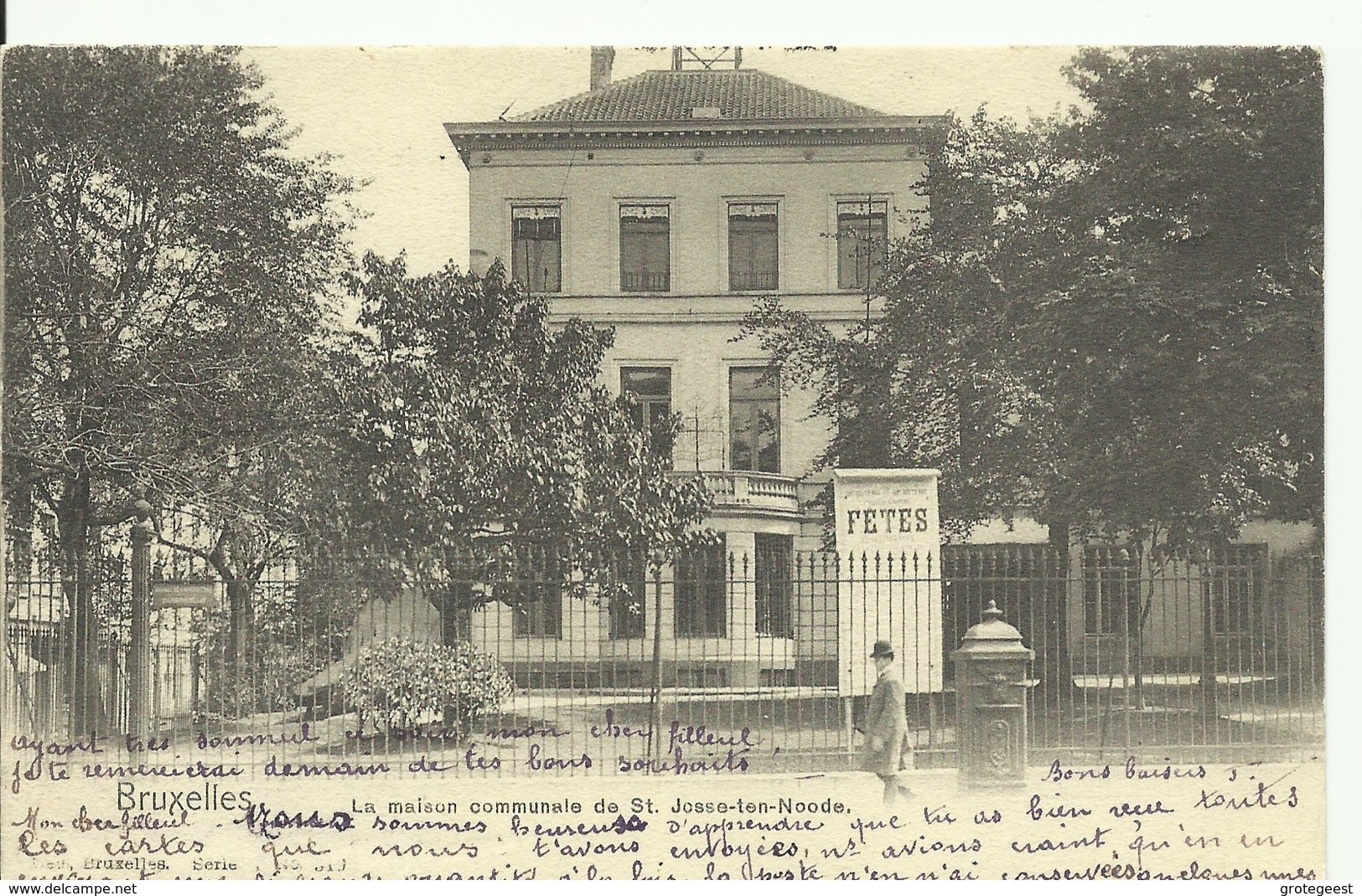 CP.Bruxelles-Schaerbeek (ex-Collection DELOOSE) - La Maison Communale De Saint-Josse-ten-Noode 1902  - W0223 - St-Josse-ten-Noode - St-Joost-ten-Node