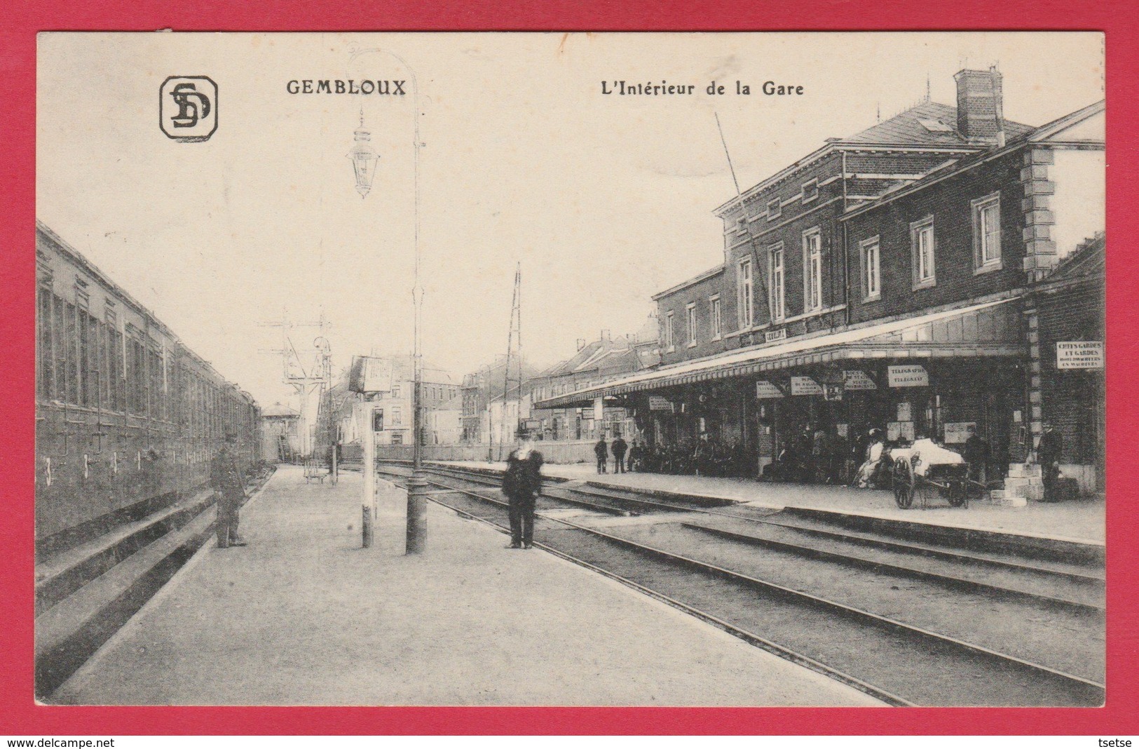 Gembloux - L'Intérieur De La Gare ... Train , Contrôleur  -1920 ( Voir Verso ) - Gembloux