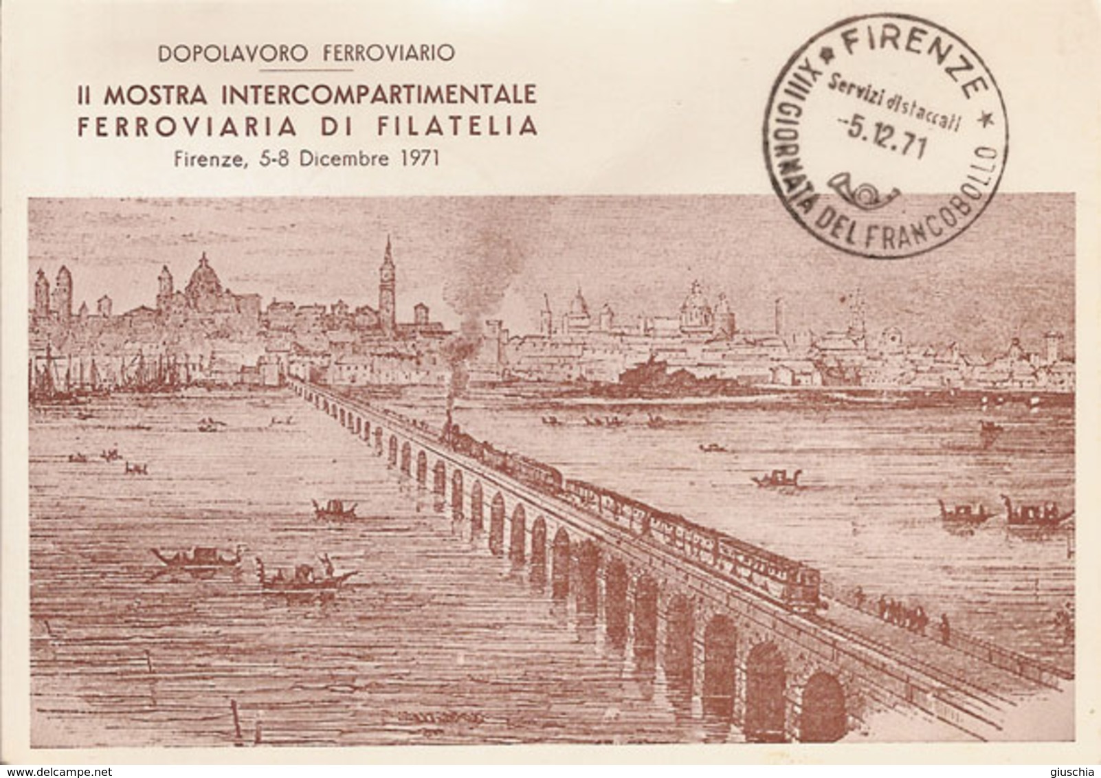 (St.Post.).Giornata Del Francobollo 1971.2^ Mostra Ferroviaria Di Filatelia (3-20) - Giornata Del Francobollo