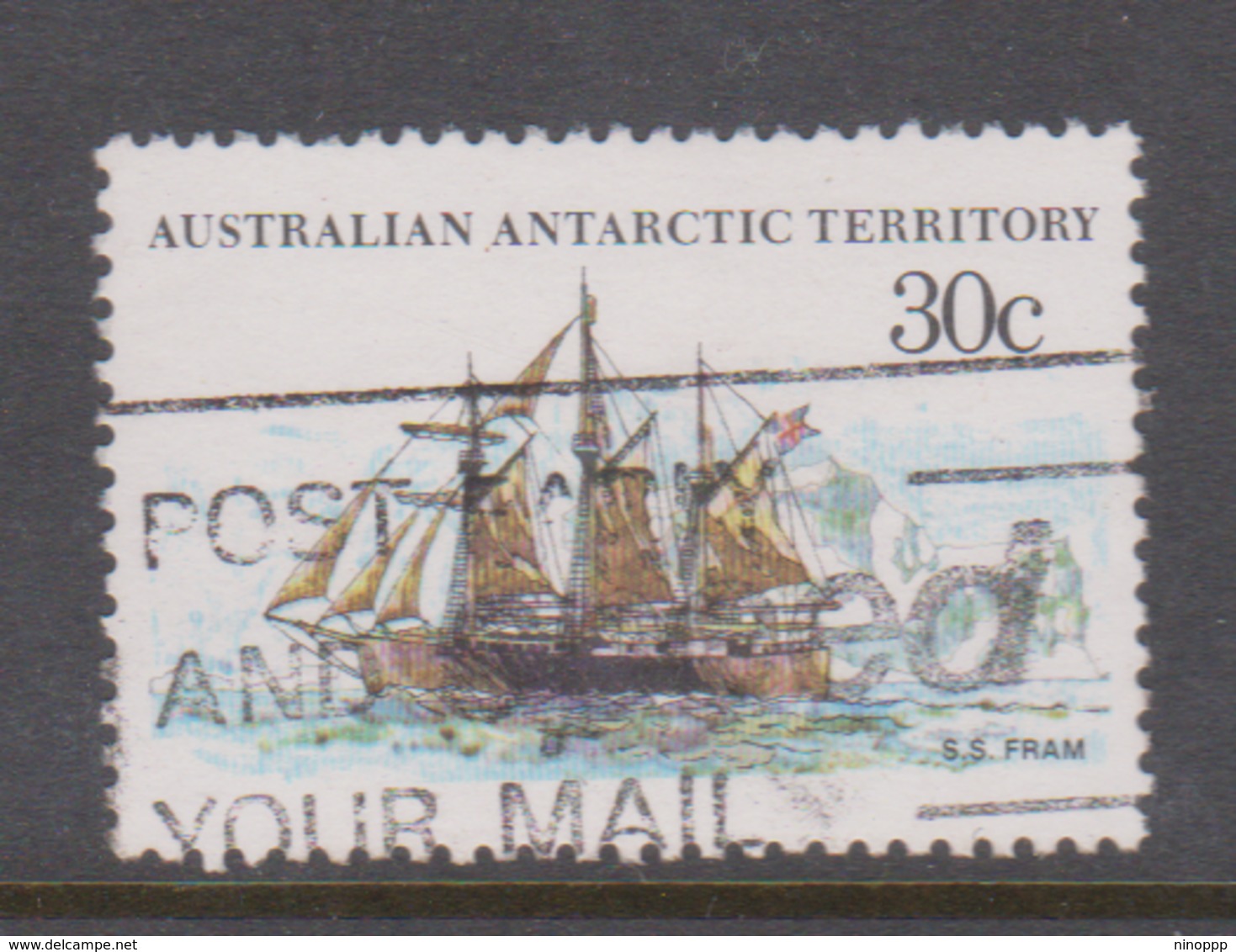 Australian Antarctic Territory ASC 45 1979-82 Ships,30c Fram,used - Used Stamps