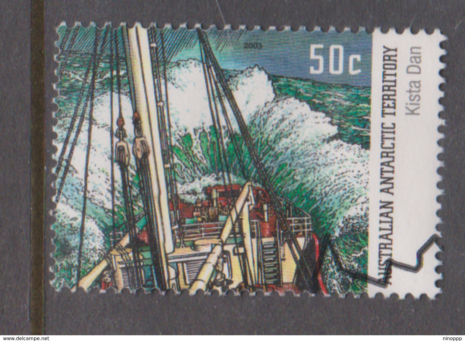 Australian Antarctic Territory ASC 153 2003 Antarctic Ships .50c Kista Dan,used, - Used Stamps