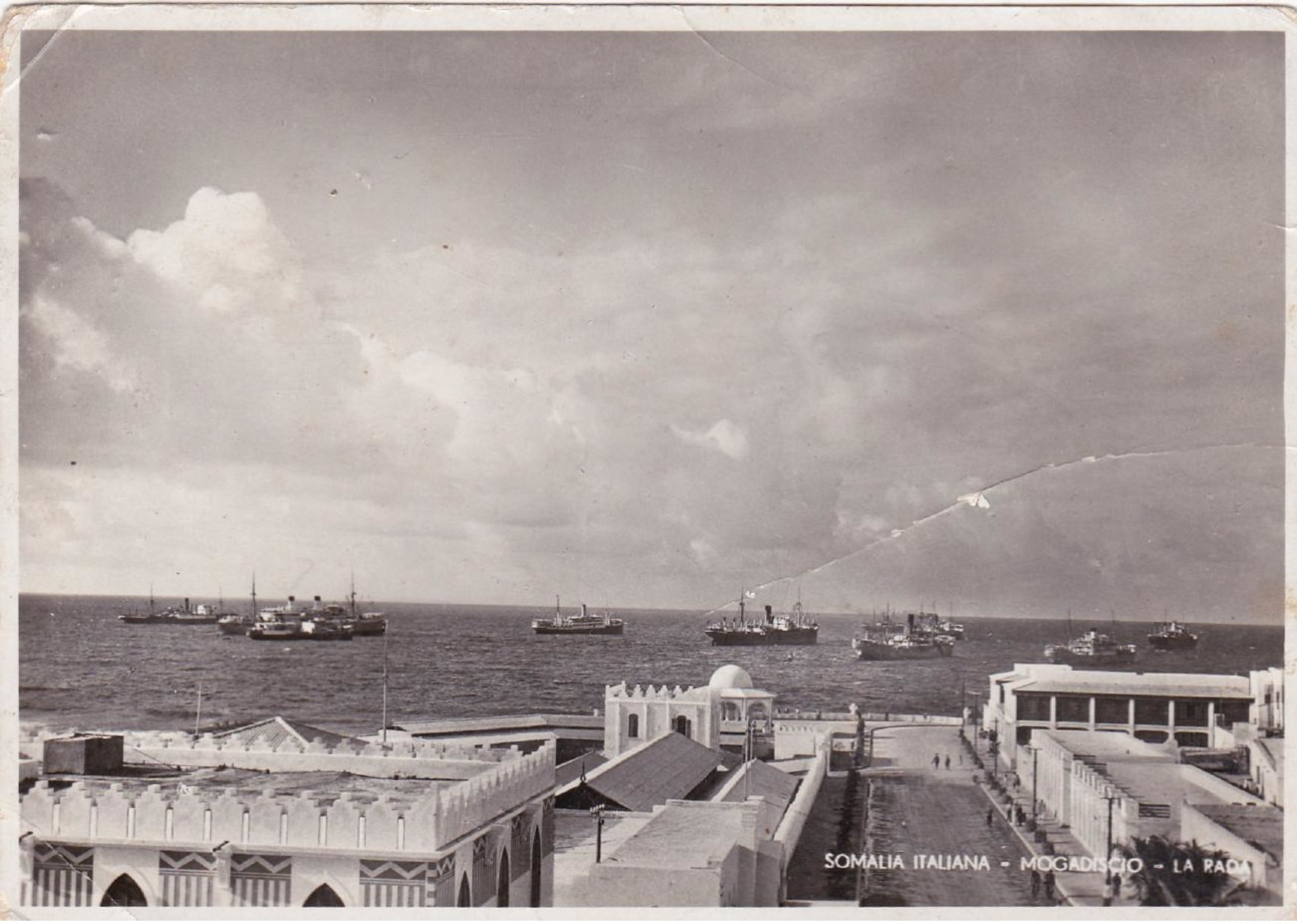 1936-Somalia Italiana Cartolina Foto "Mogadiscio-la Rada" - Somalia