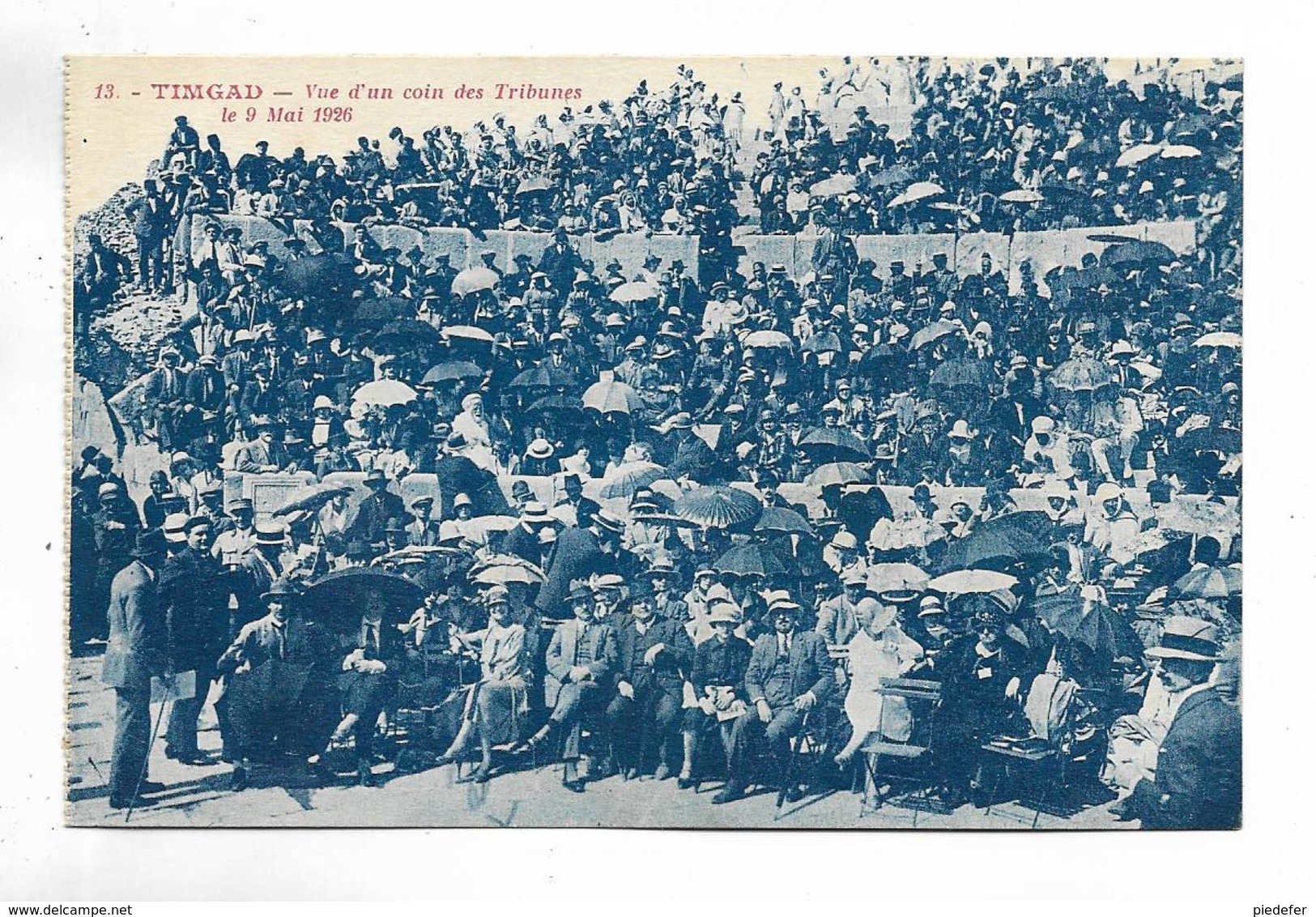 ALGERIE -TIMGAD - Vue D' Un Coin Des Tribunes Le 9 Mai 1926  - N° 13 - Autres & Non Classés