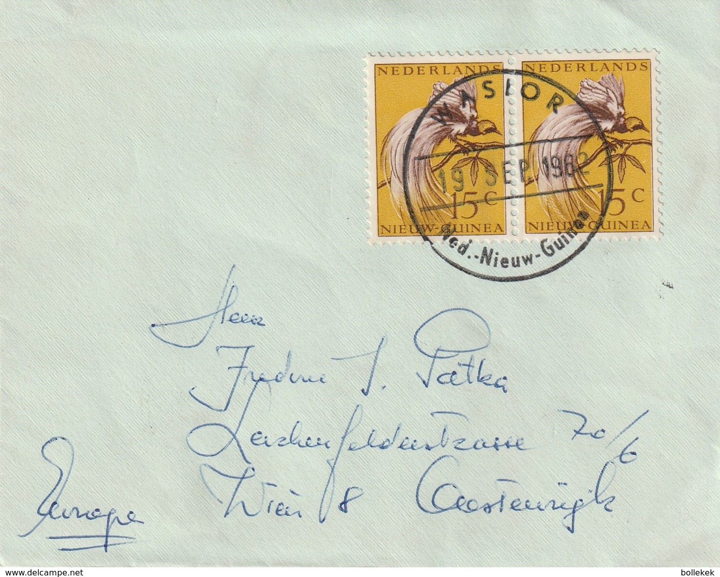 Brief Met Stempel Wasior - Nouvelle Guinée Néerlandaise