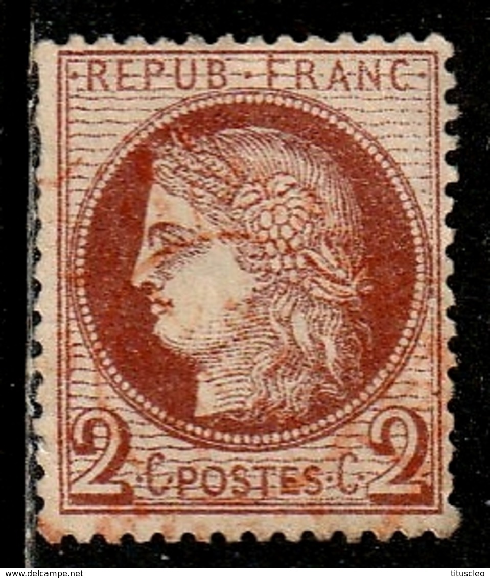 FRANCE 51° 2c Rouge-brun Cérès Grands Chiffres (10% De La Cote + 0,25) - 1871-1875 Ceres