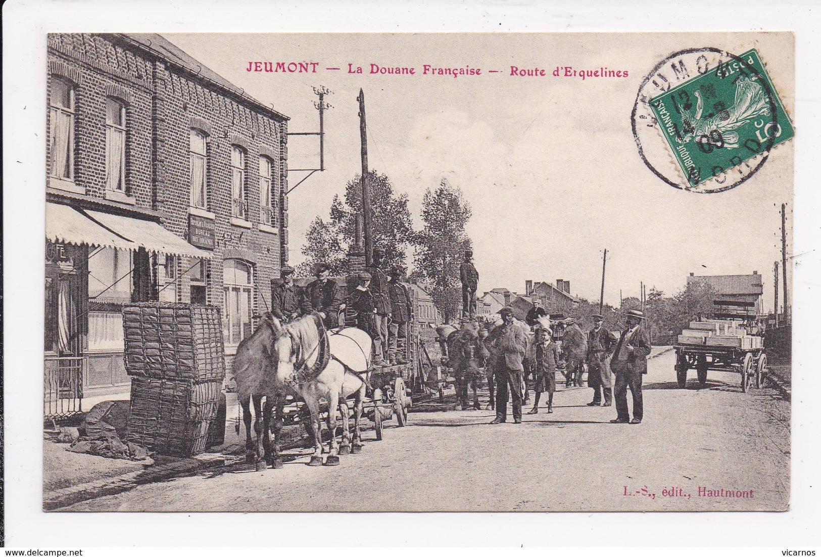 CP 59 JEUMONT La Douane Française Route D'Esquelines - Jeumont