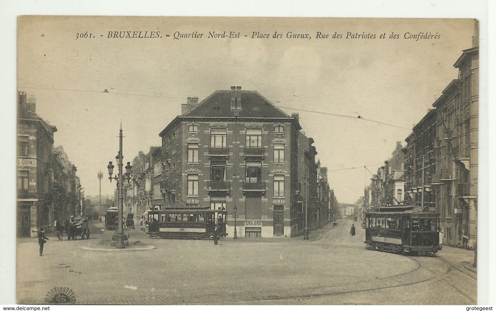 CP.Bruxelles-Schaerbeek (ex-Collection DELOOSE) - (Les TRAMWAYS TRAM BRUXELLOIS) Place Des Gueux, Rue Des Patriotes Et D - Schaarbeek - Schaerbeek