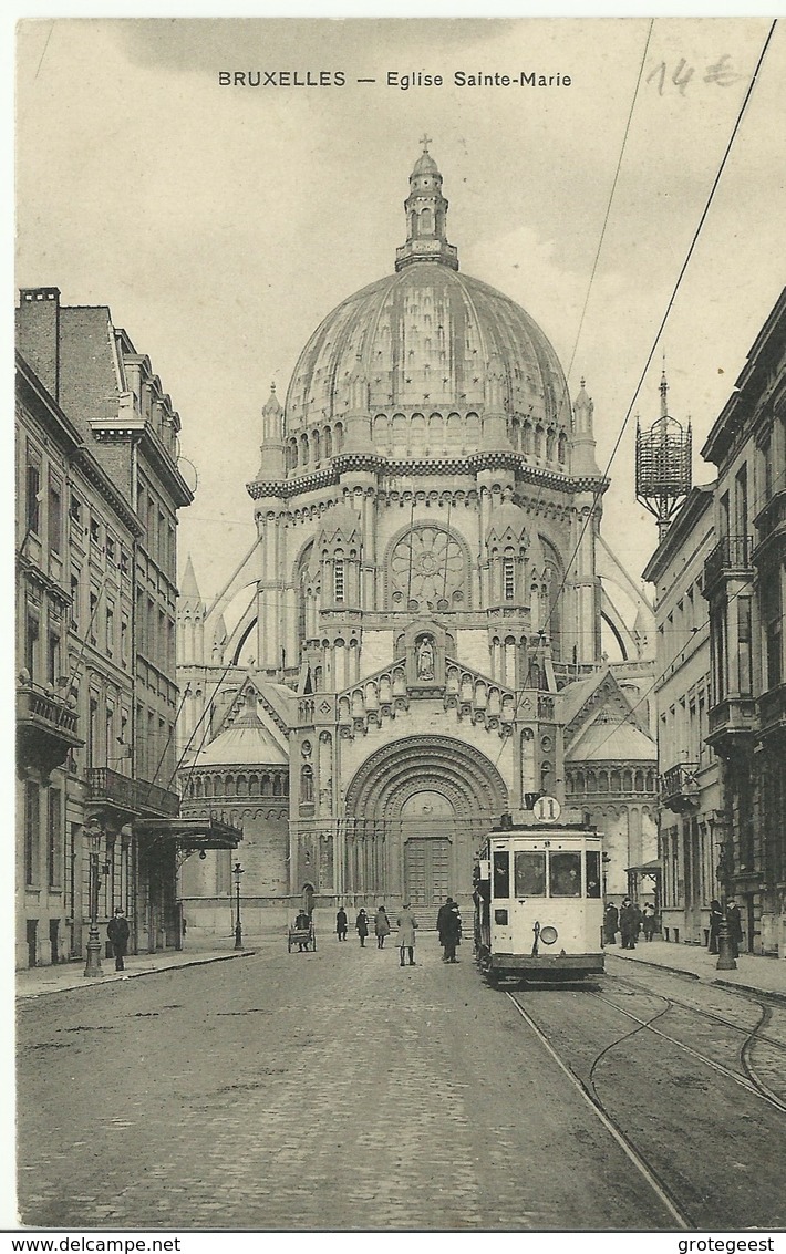 CP.Bruxelles-Schaerbeek (ex-Collection DELOOSE) - (Les TRAMWAYS TRAM BRUXELLOIS) Eglise Sainte-Marie TRAM 11 - W0264 - Schaarbeek - Schaerbeek