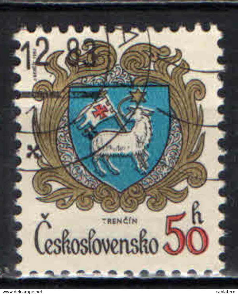 CECOSLOVACCHIA - 1982 - Arms Of Trencin - USATO - Oblitérés