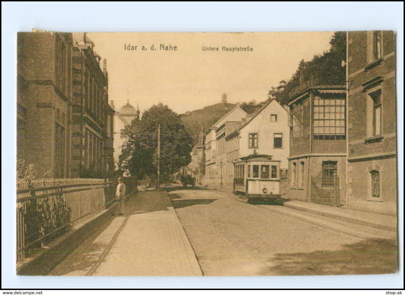 XX008196/ Idar A.d. Nahe Untere Hauptstraße Straßenbahn 1912 AK - Other & Unclassified