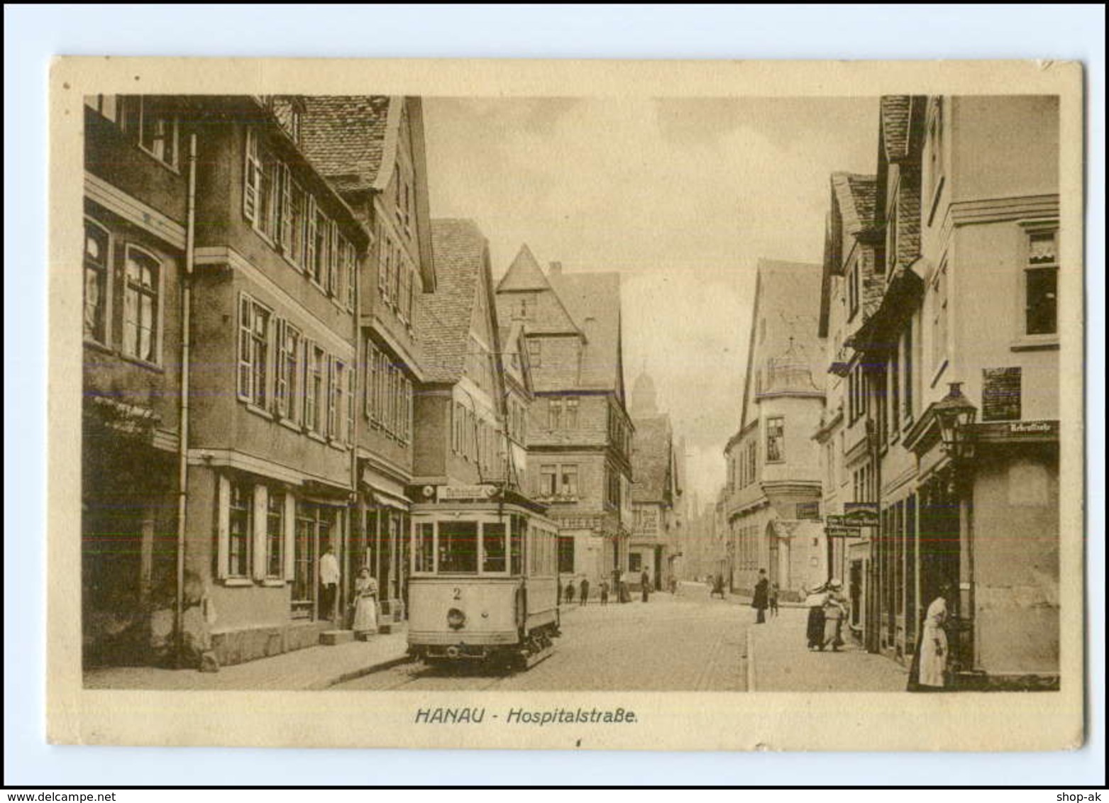 XX008182/ Hanau Hospitalstraße Straßenbahn 1910 AK - Sonstige & Ohne Zuordnung