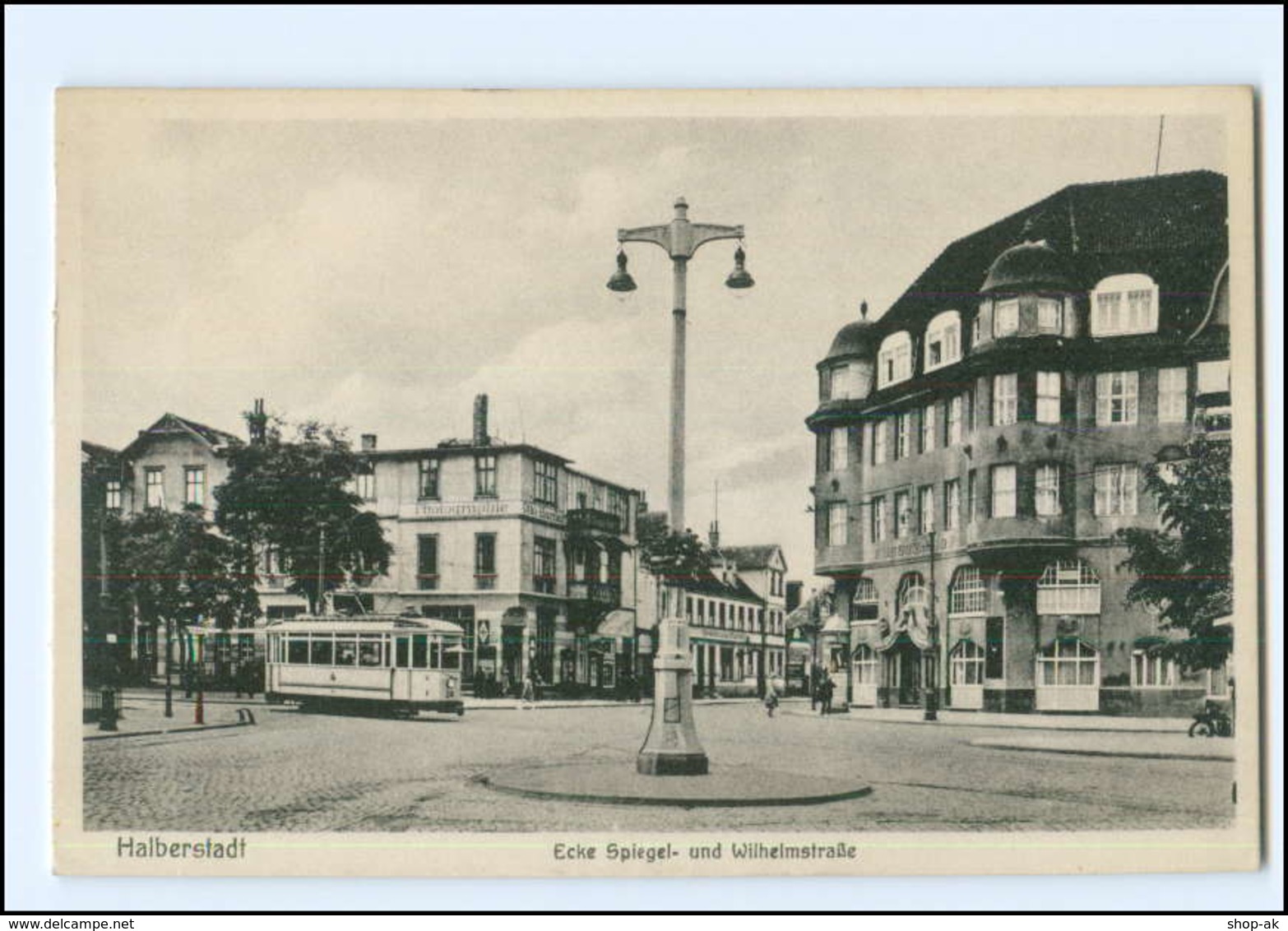 XX007821/ Halberstadt Ecke Spiegel- Und Wilhelmstraße Straßenbahn AK - Other & Unclassified