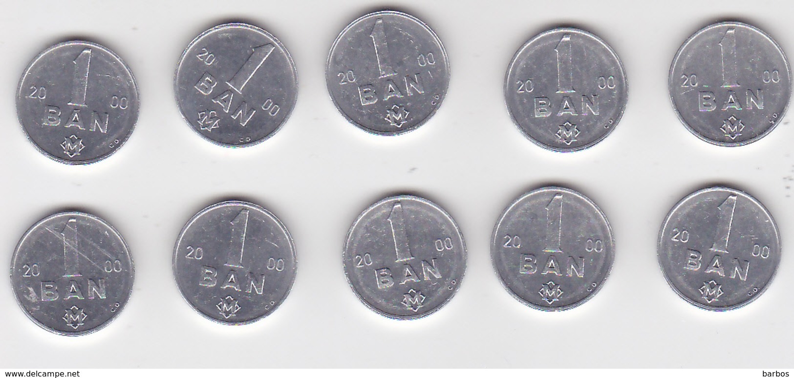 Moldova , Moldavie , Moldawien , 2000 ,  1 Ban , 10 Ex. Coins - Moldavië