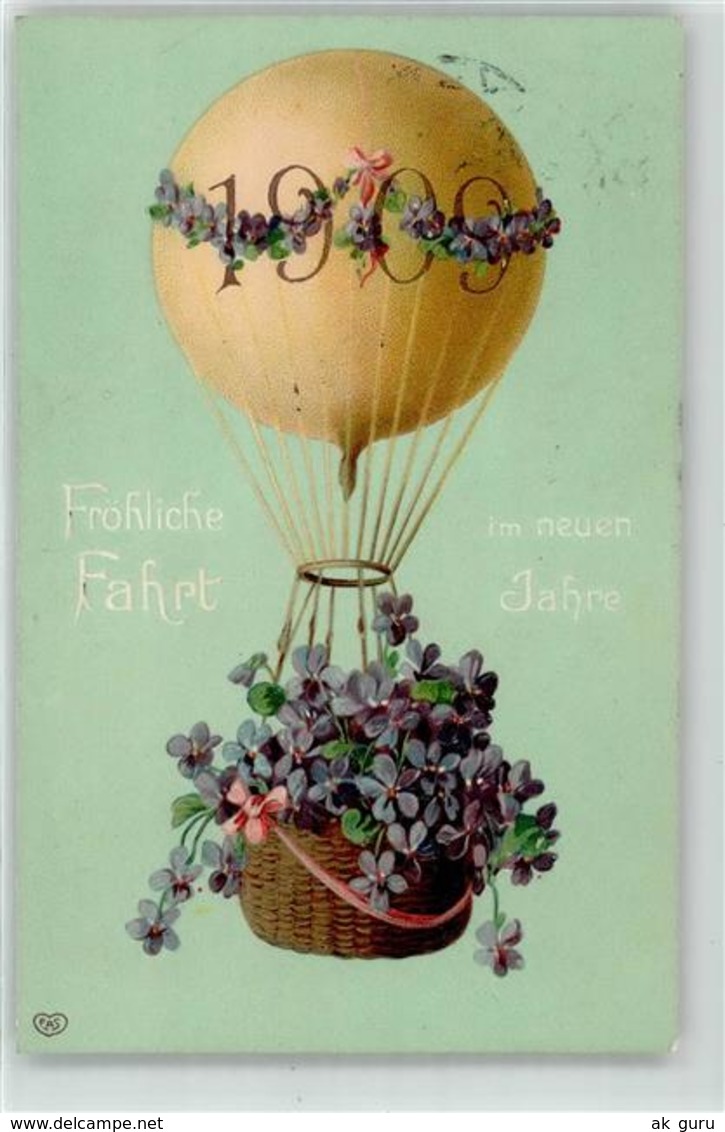 53142536 - 1909 Neujahr Ballon - Anno Nuovo