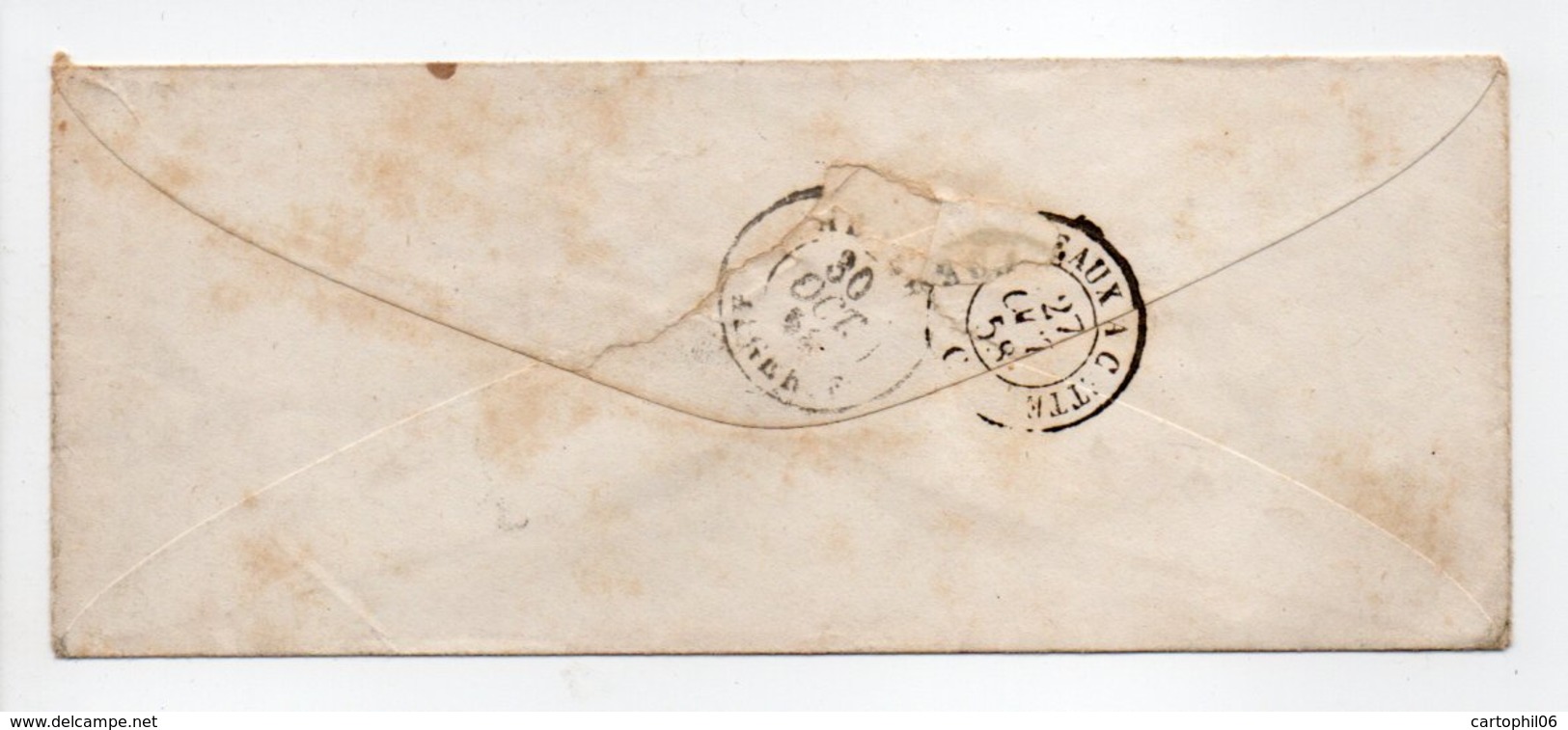 - Lettre SORÈZE (Tarn) Pour ALGER (Algérie) 27 OCT 1858 - Taxe Tampon 30 Centimes - - 1849-1876: Classic Period