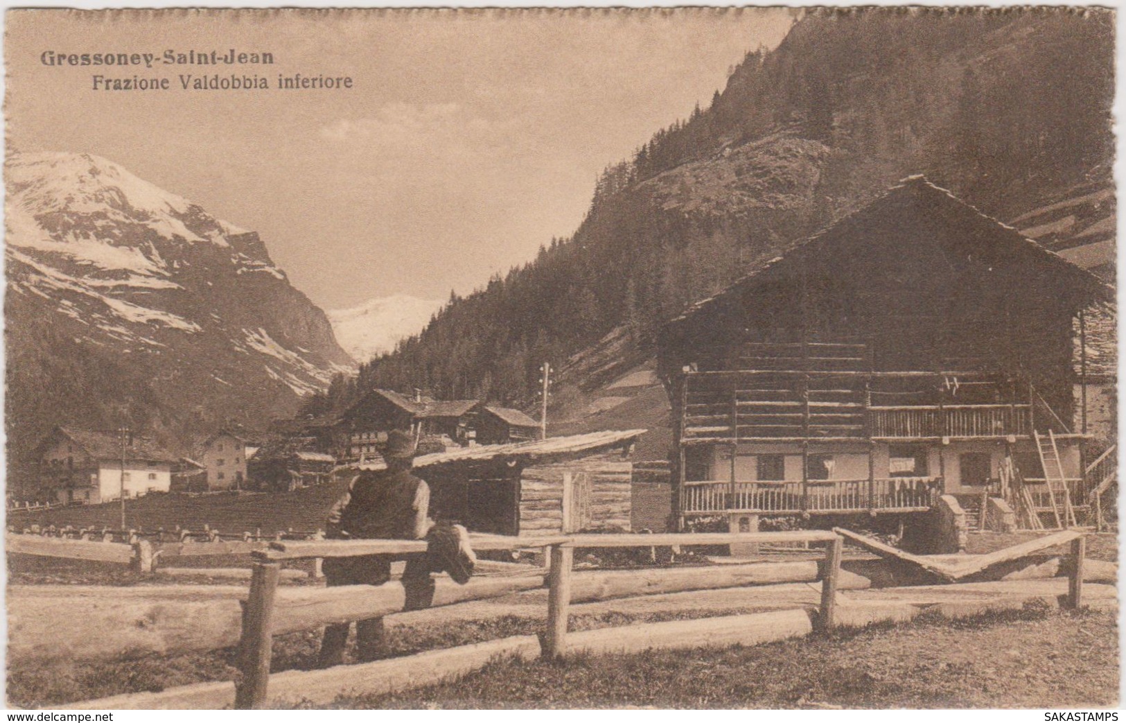 1930circa-Gressoney Saint Jean Frazione Valdobbia Inferiore, Non Viaggiata - Aosta