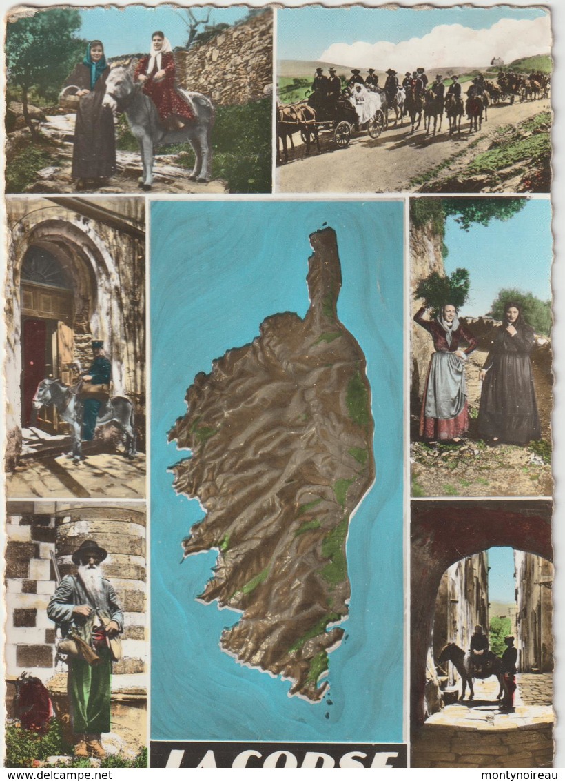 Corse :  Carte  Géographique   1961 - Autres & Non Classés