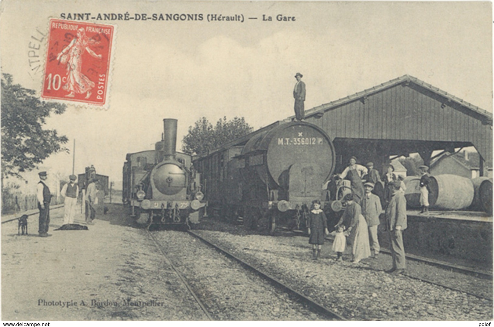 SAINT ANDRE DE SANGONIS - La Gare  - Locomotive D 73 - Citerne M.T. 356012 P.     (2026 ASO) - Sonstige & Ohne Zuordnung