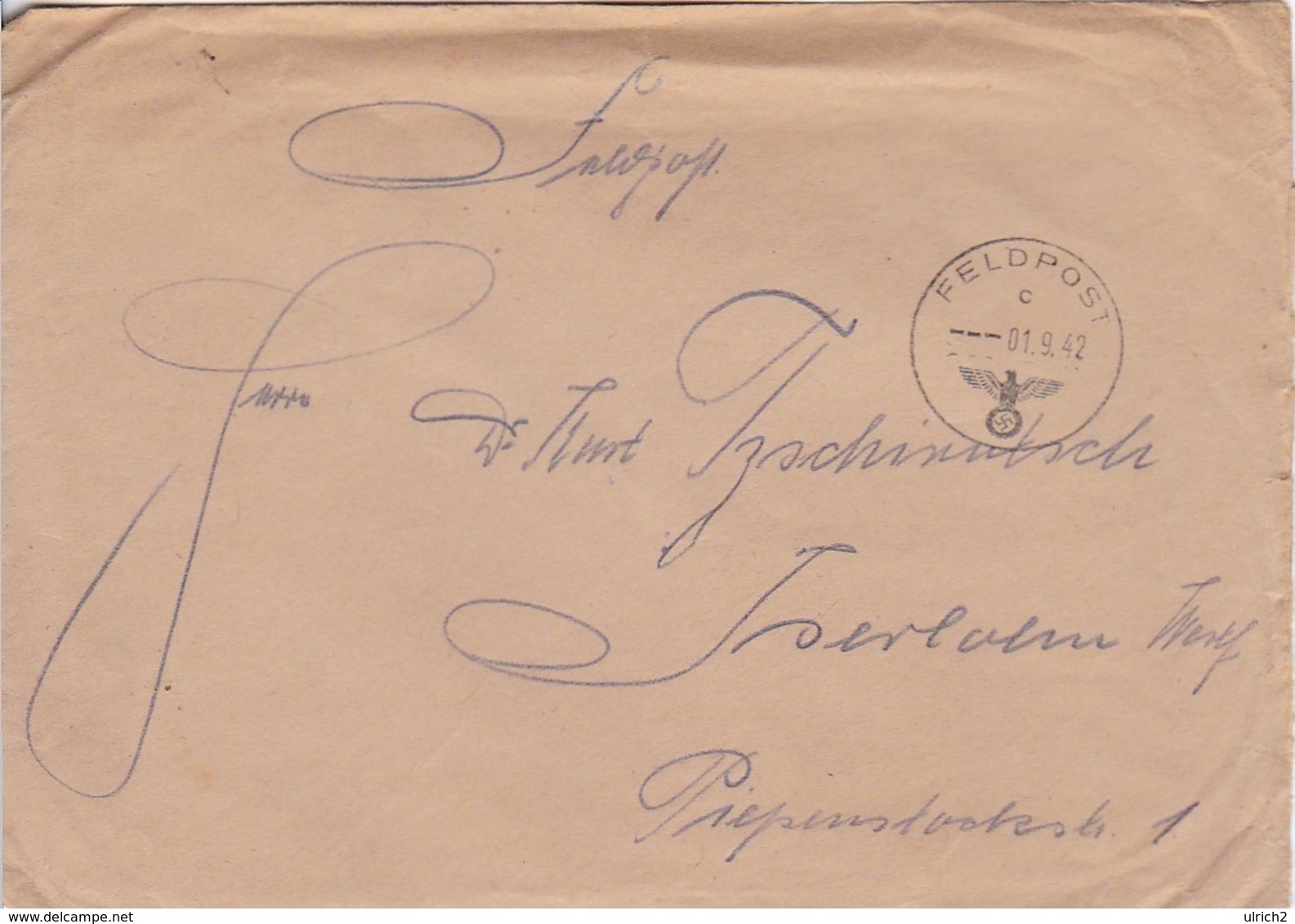 Feldpostbrief - FP 22858 Nach Iserlohn - 1942  (46251) - Briefe U. Dokumente