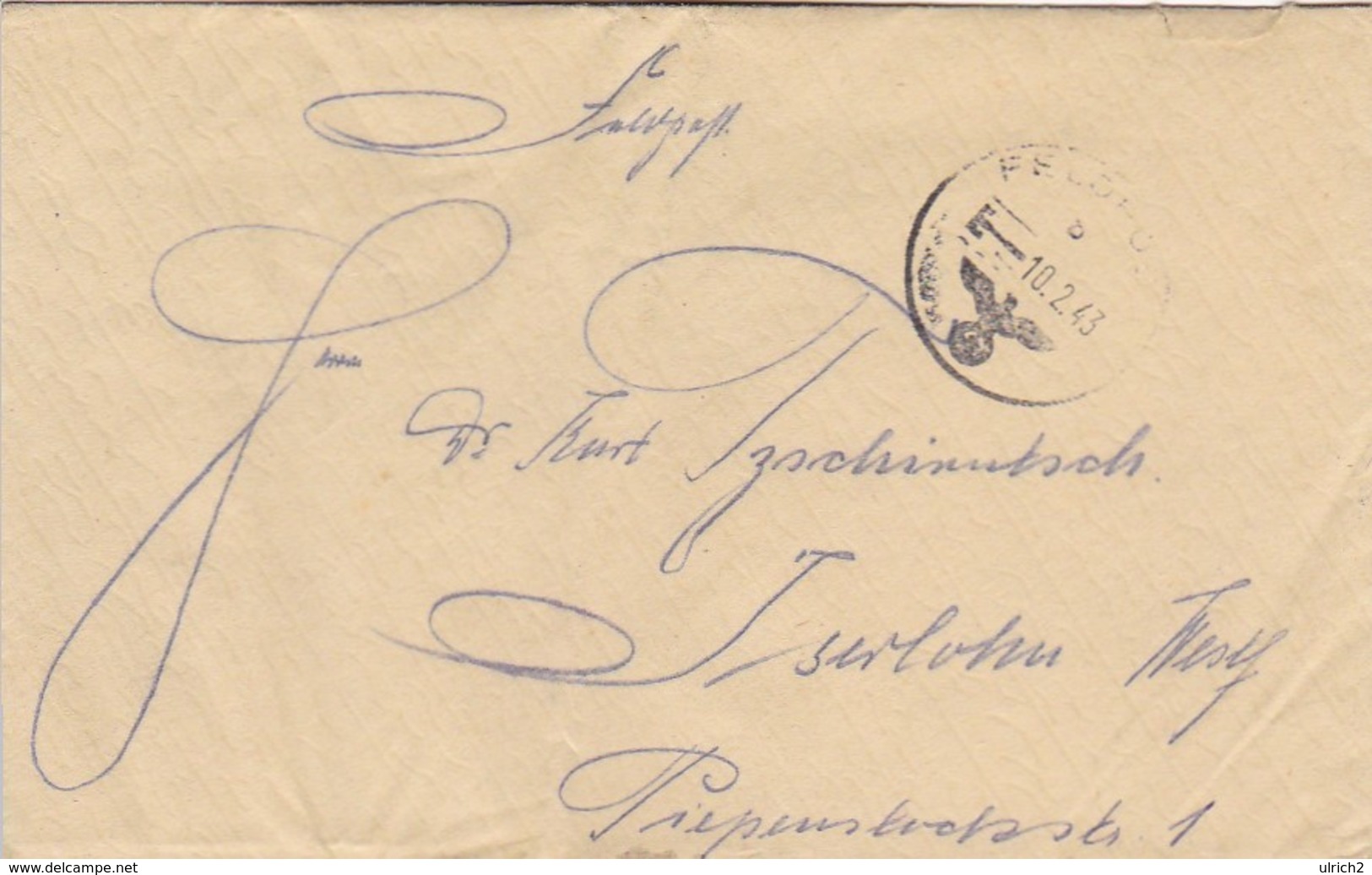 Feldpost - FP 22858 Nach Iserlohn - 1943 (46261) - Briefe U. Dokumente