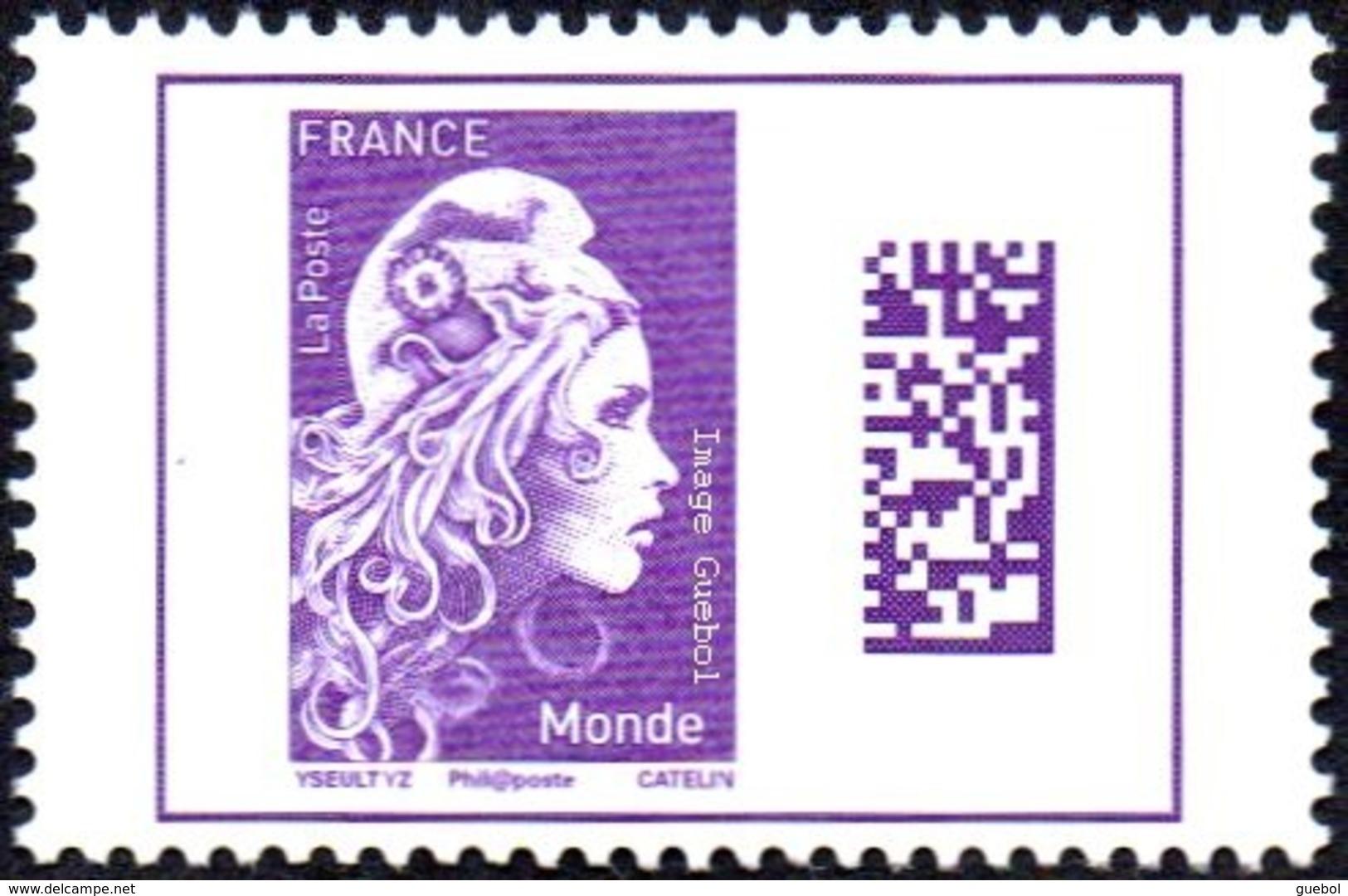 France N° 5258 ** Marianne L'Engagée. Datamatrix, Monde - Unused Stamps