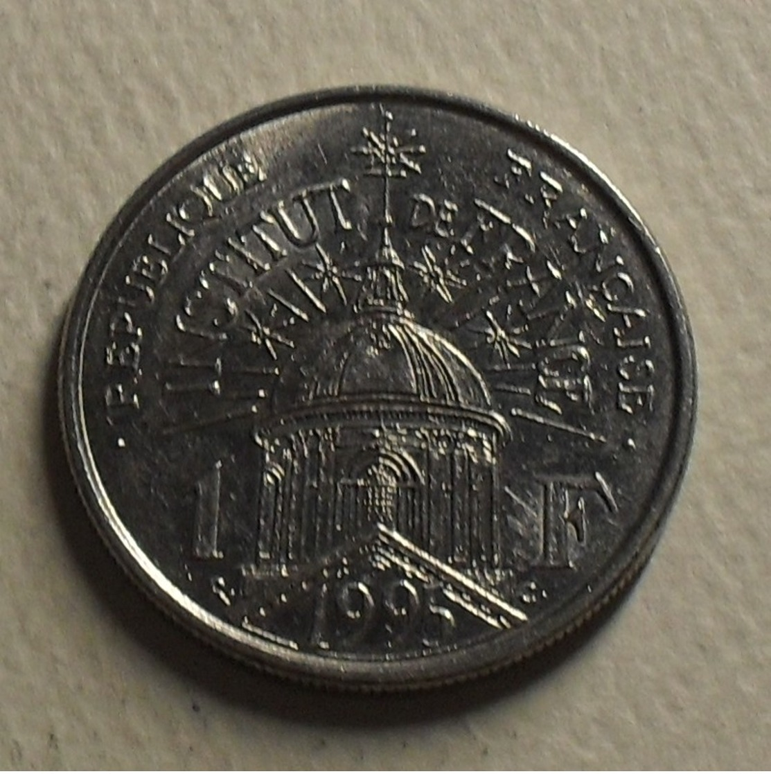 1995 - France - 1 FRANC, Institut De France, KM 1133, Gad 480 - Gedenkmünzen